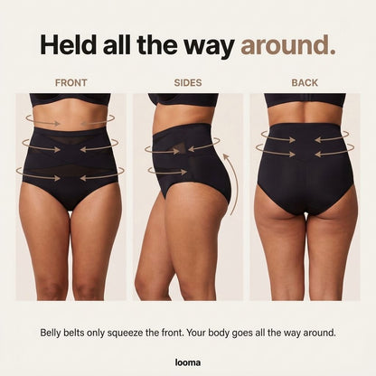Held all the way around — front, sides and back