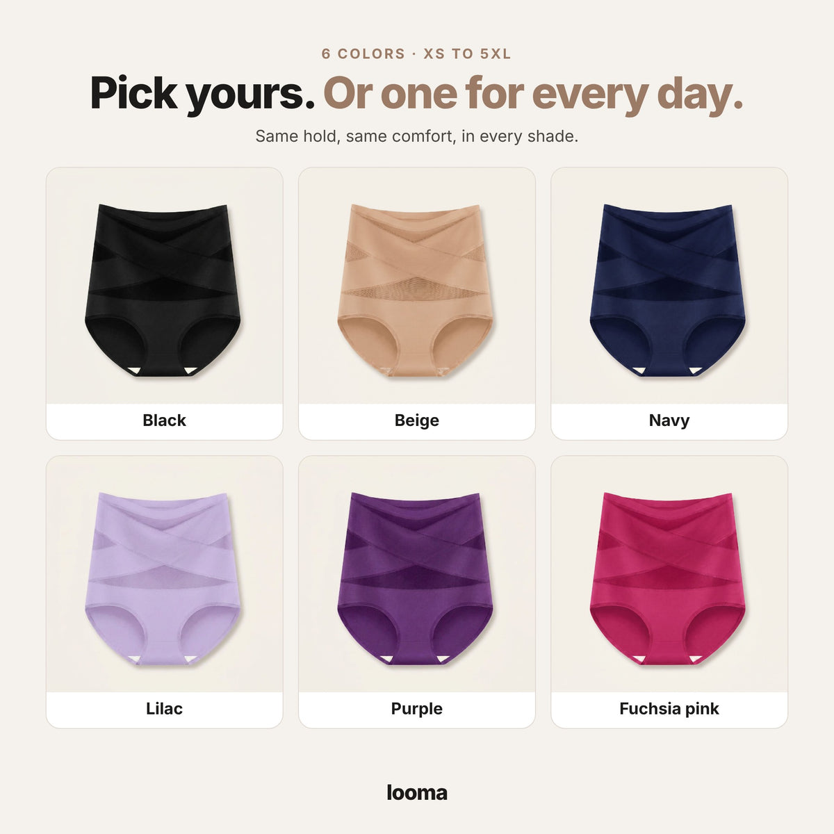 6 colors, XS to 5XL