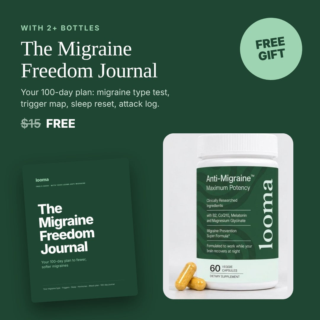 Free gift with 2+ bottles: The Migraine Freedom Journal