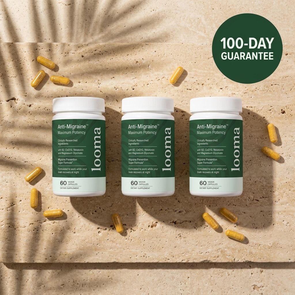 Looma Anti-Migraine 3-bottle pack, 100-day guarantee