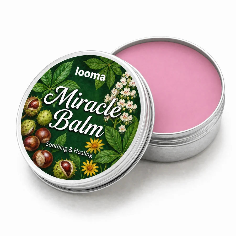LOOMA Miracle Balm tin, open
