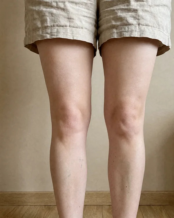 Smoother skin above the knees after 8 weeks